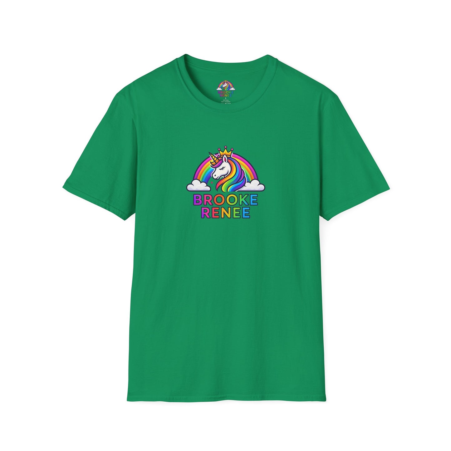 Rainbow Unicorn Crown T-Shirt | Personalized Name Brooke Renee