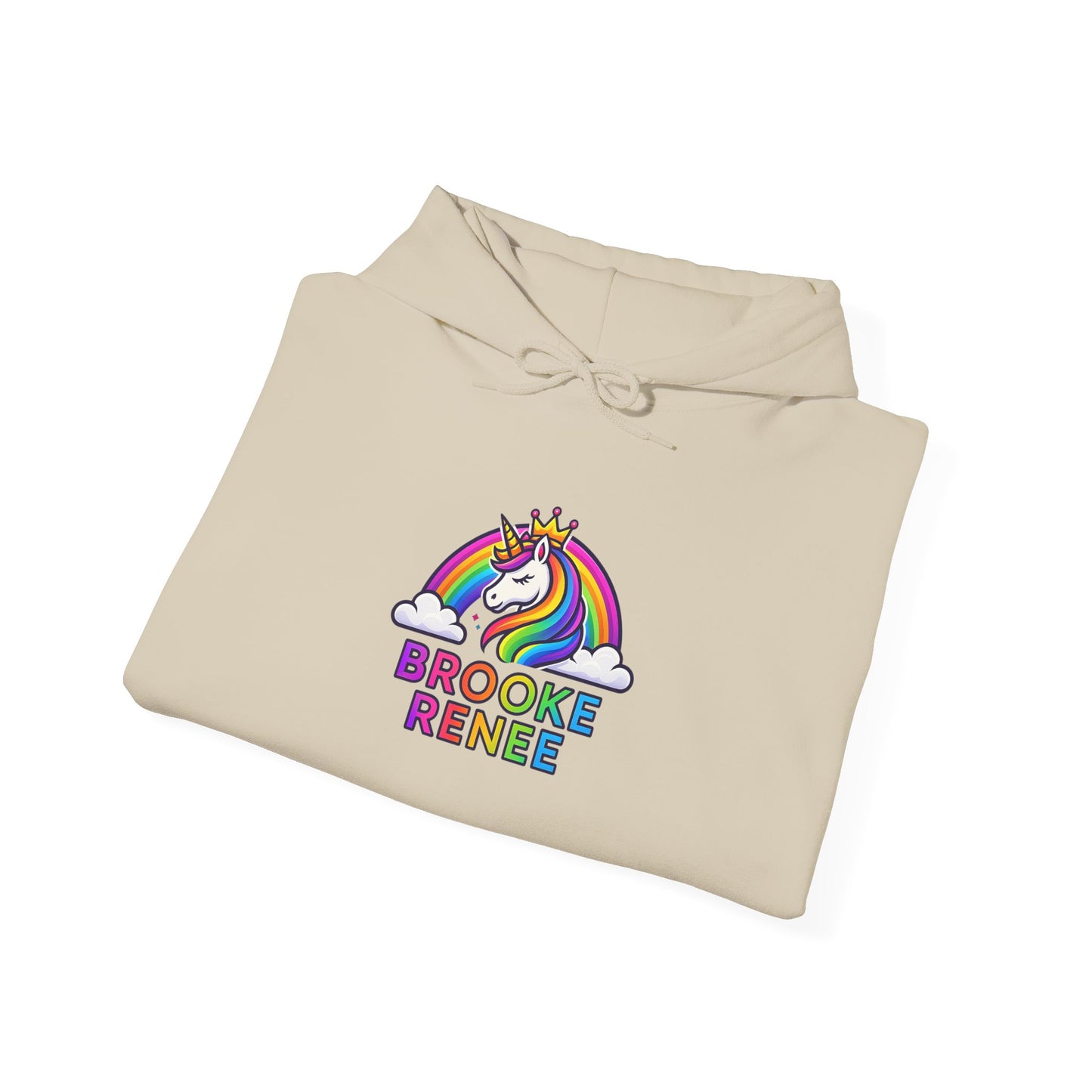 Unicorn Rainbow Name Hoodie | Brooke Renee Personalized Hooded Sweatshirt