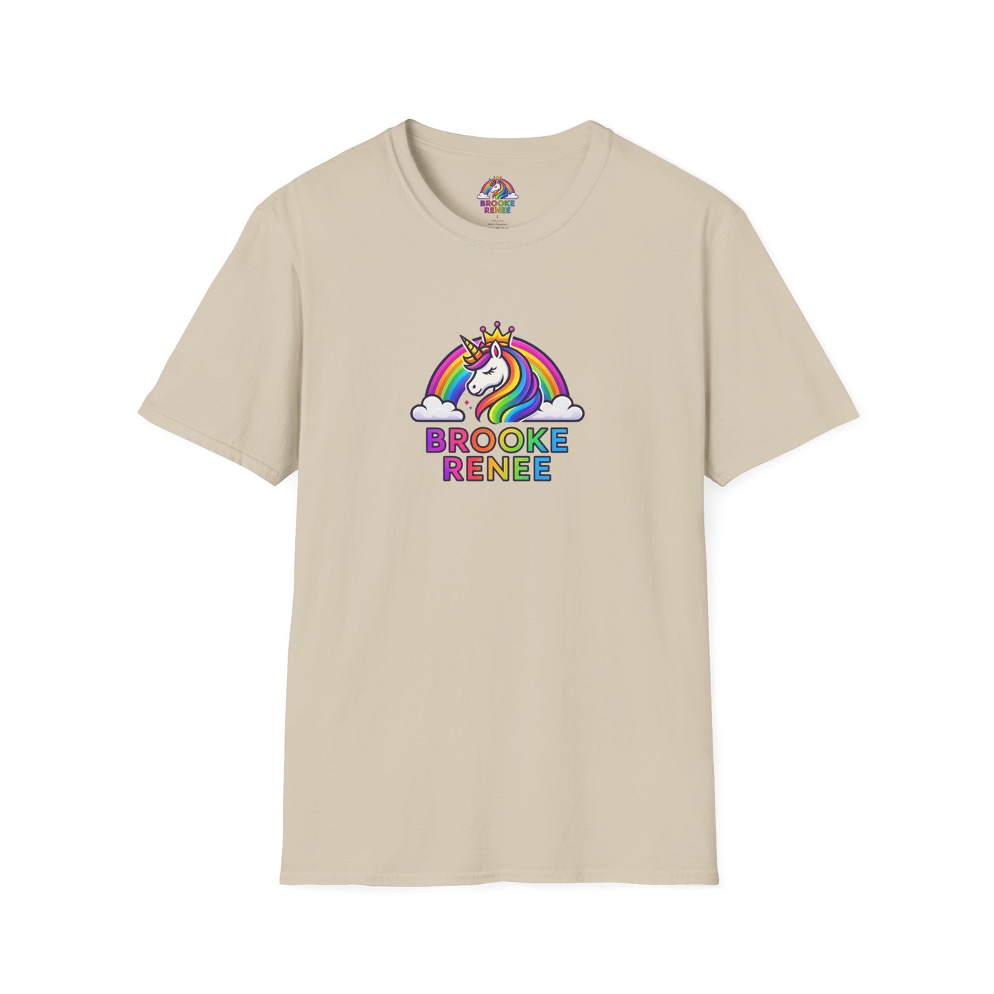 Rainbow Unicorn Crown T-Shirt | Personalized Name Brooke Renee