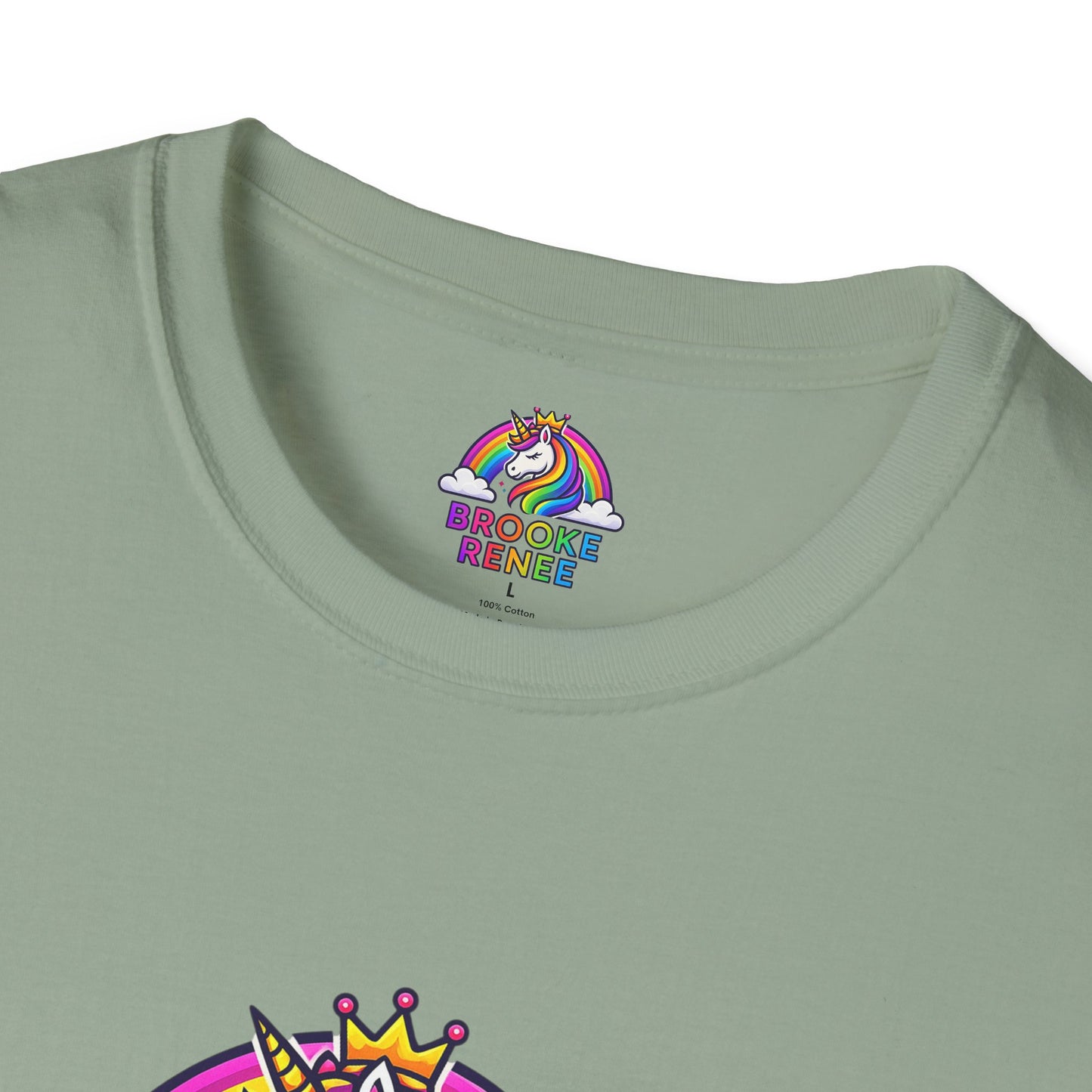 Rainbow Unicorn Crown T-Shirt | Personalized Name Brooke Renee