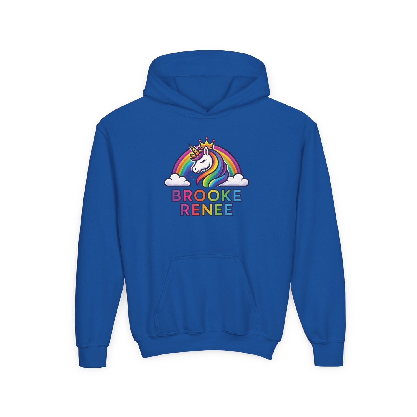 Personalized Unicorn Hoodie for Kids - Brooke Renee Rainbow Sweatshirt