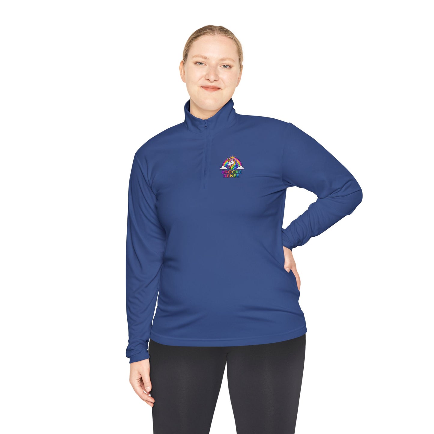 Colorful Brain Puzzle Illustration Quarter-Zip Pullover | Neuro Art