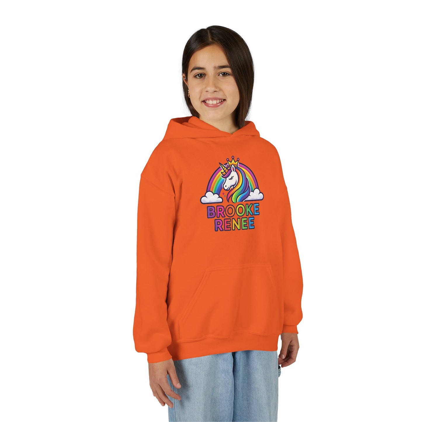 Personalized Unicorn Hoodie for Kids - Brooke Renee Rainbow Sweatshirt