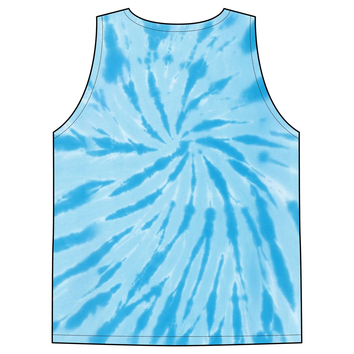 Rainbow Unicorn Name Logo Tie-Dye Tank Top | pastel spiral summer top
