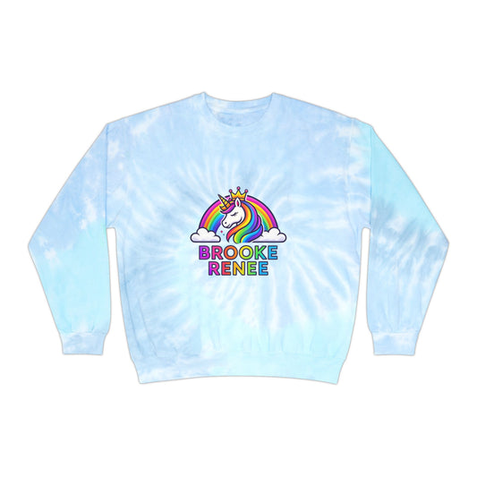 Rainbow Unicorn Name sweatshirt | Tie-Dye Crewneck