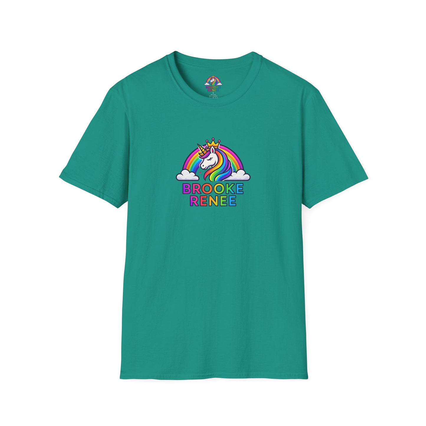 Rainbow Unicorn Crown T-Shirt | Personalized Name Brooke Renee