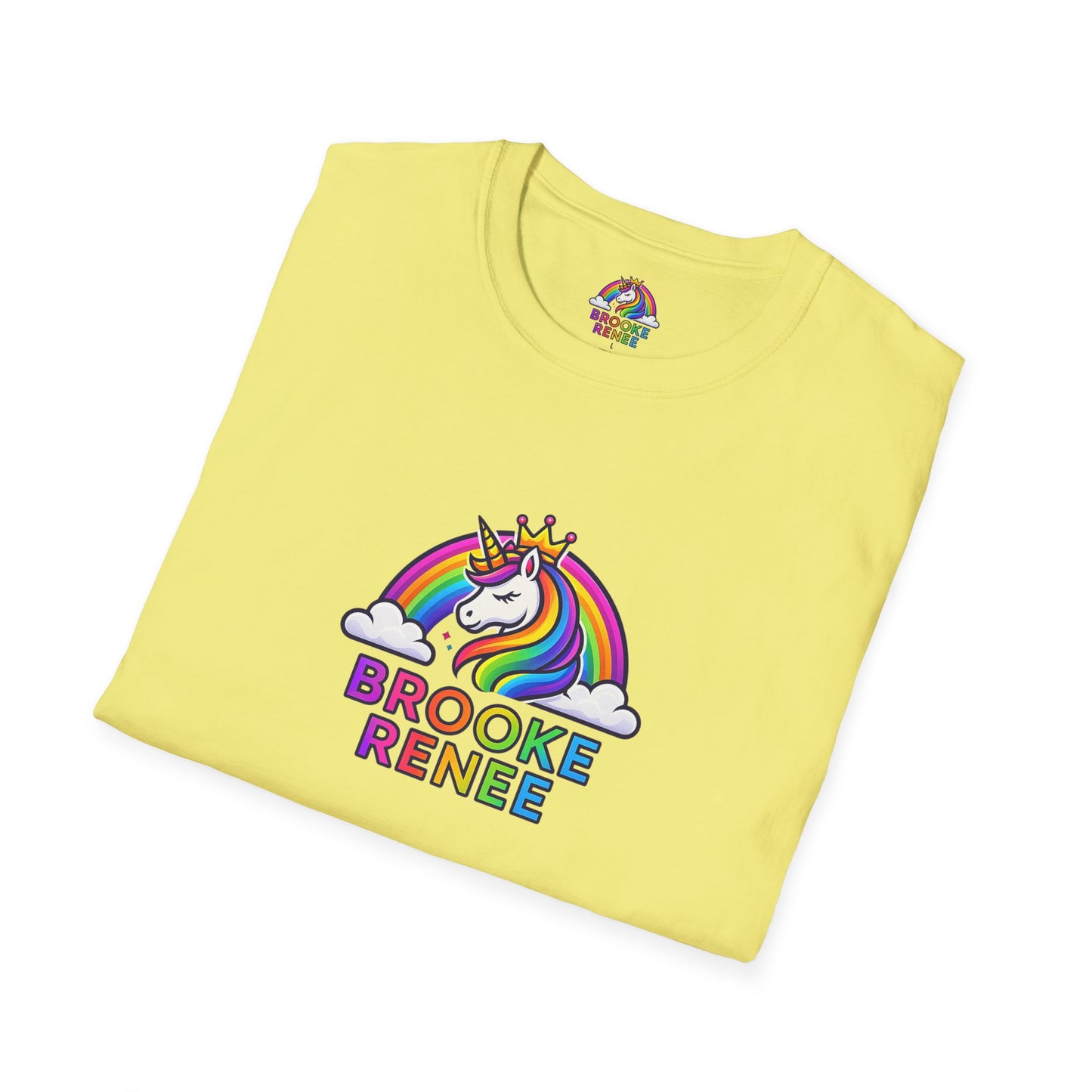 Rainbow Unicorn Crown T-Shirt | Personalized Name Brooke Renee