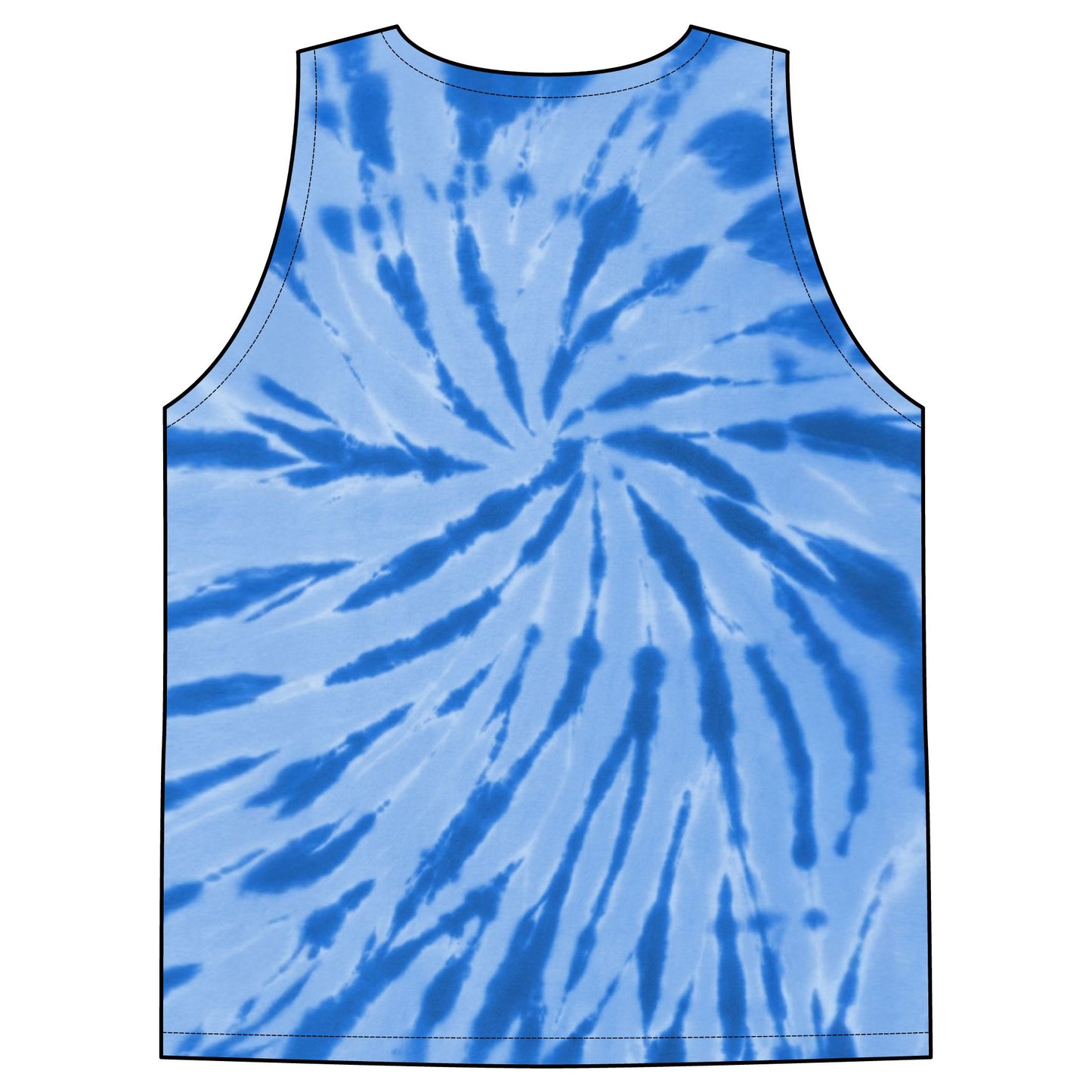Rainbow Unicorn Name Logo Tie-Dye Tank Top | pastel spiral summer top