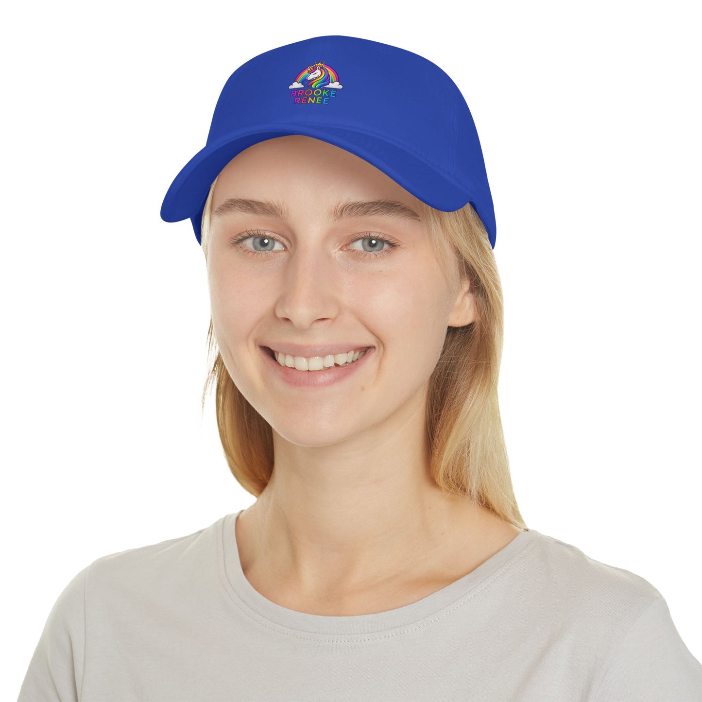 Rainbow Unicorn with Text 'Broke & Bree' Cap | Baseball Cap, Embroidered