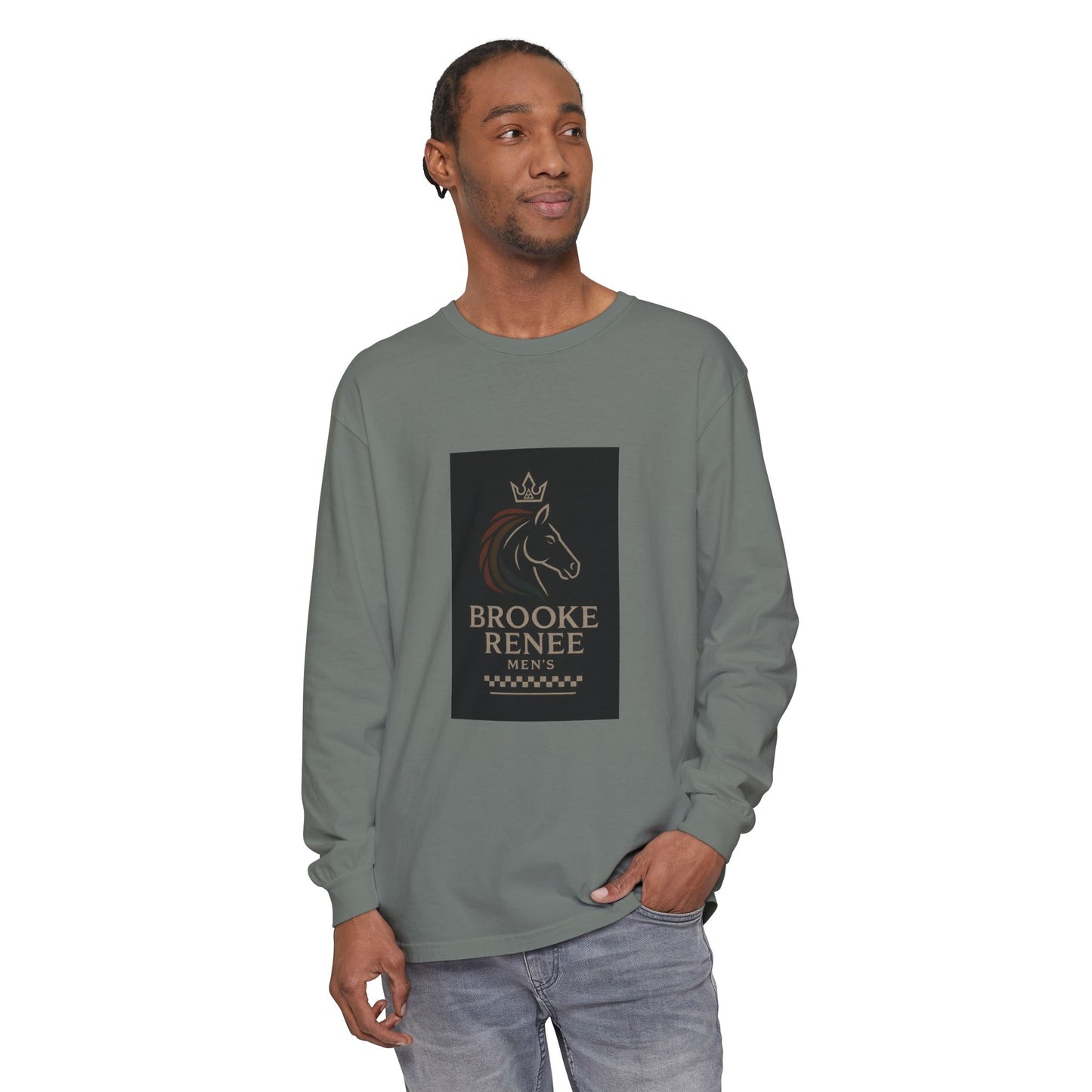 Brooke Renee Horse Portrait Long Sleeve Shirt | Equestrian Logo Tee