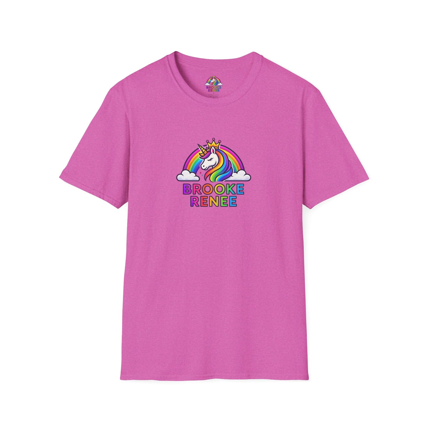 Rainbow Unicorn Crown T-Shirt | Personalized Name Brooke Renee