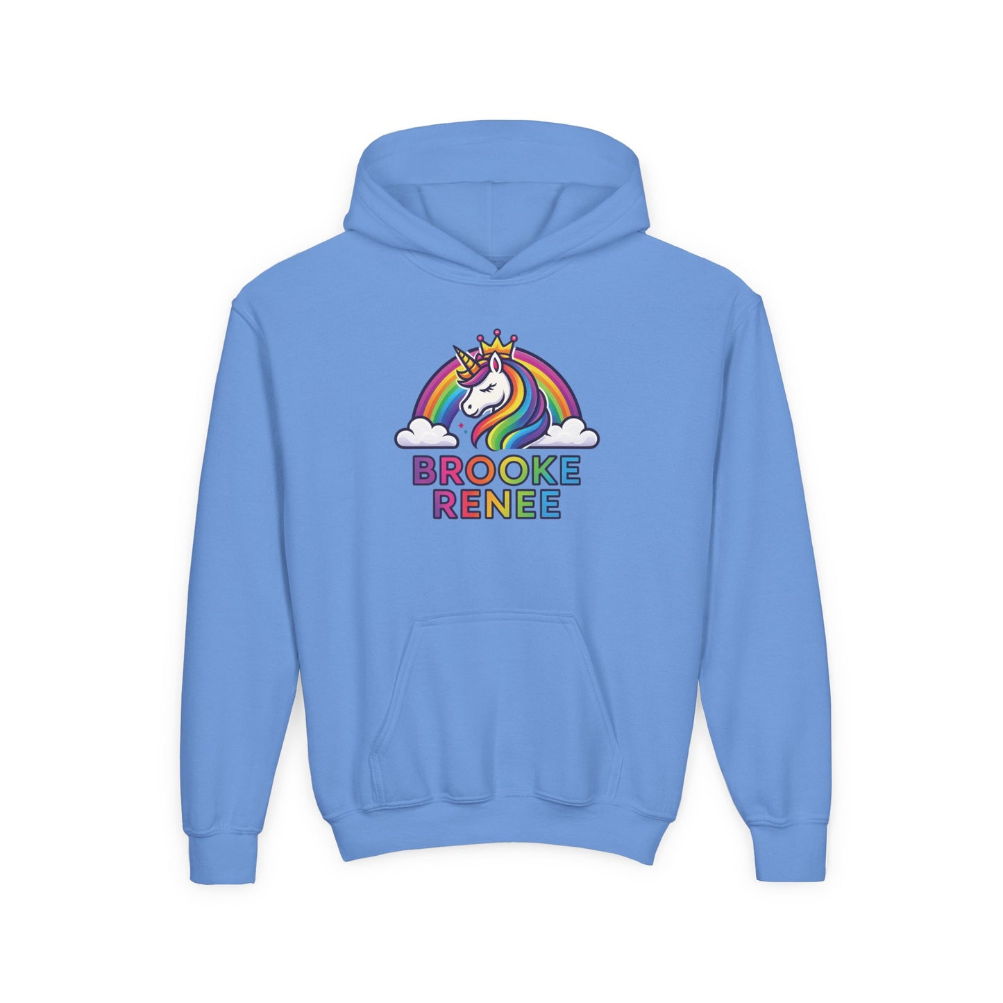 Personalized Unicorn Hoodie for Kids - Brooke Renee Rainbow Sweatshirt