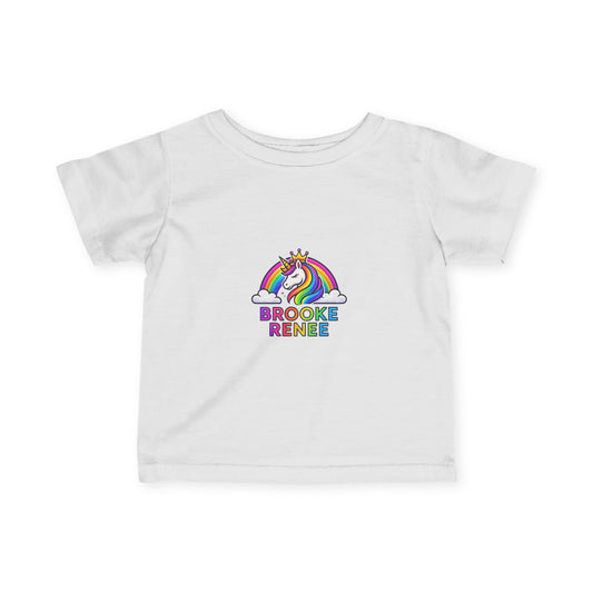 Rainbow Unicorn Name Tee | Infant Tee