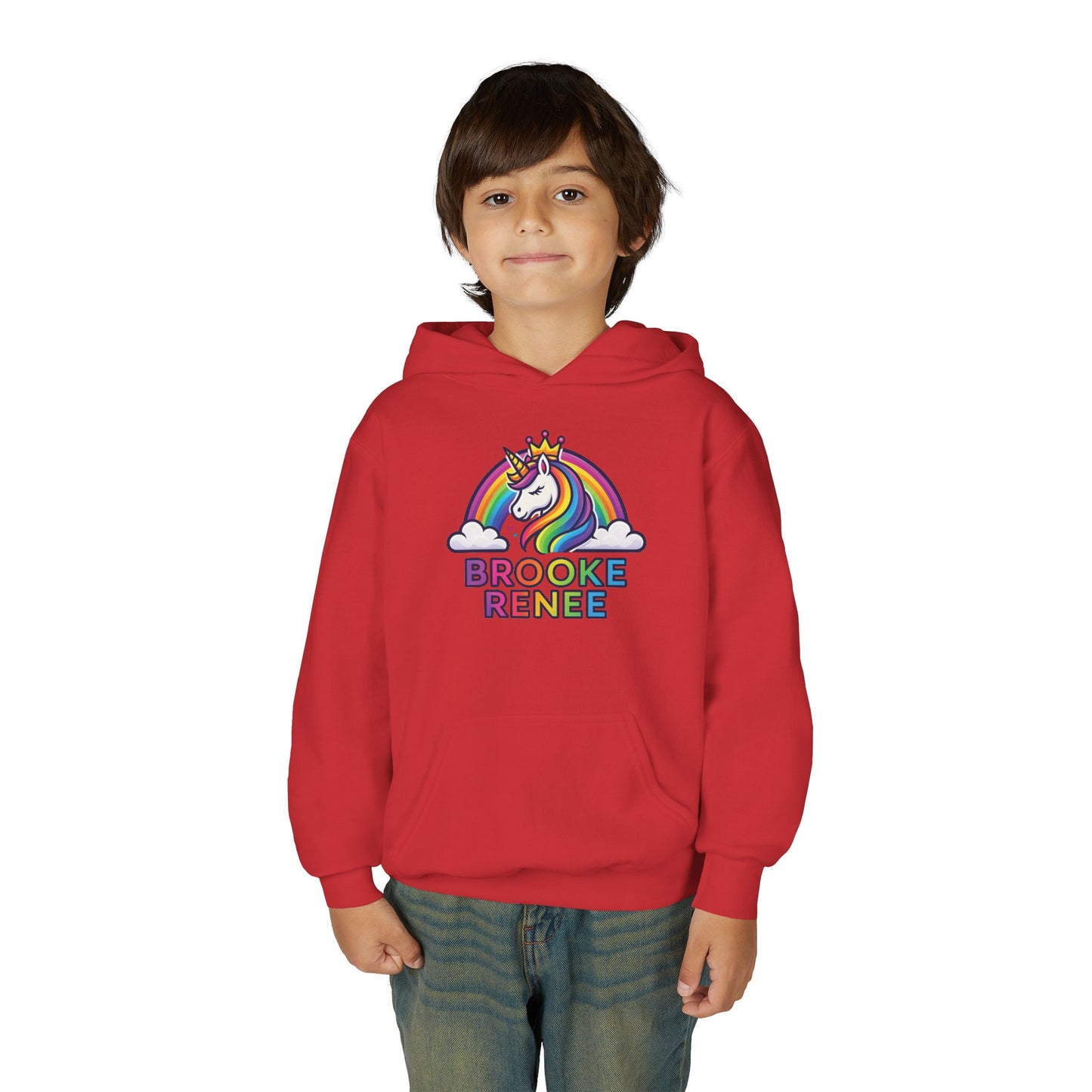 Personalized Unicorn Hoodie for Kids - Brooke Renee Rainbow Sweatshirt