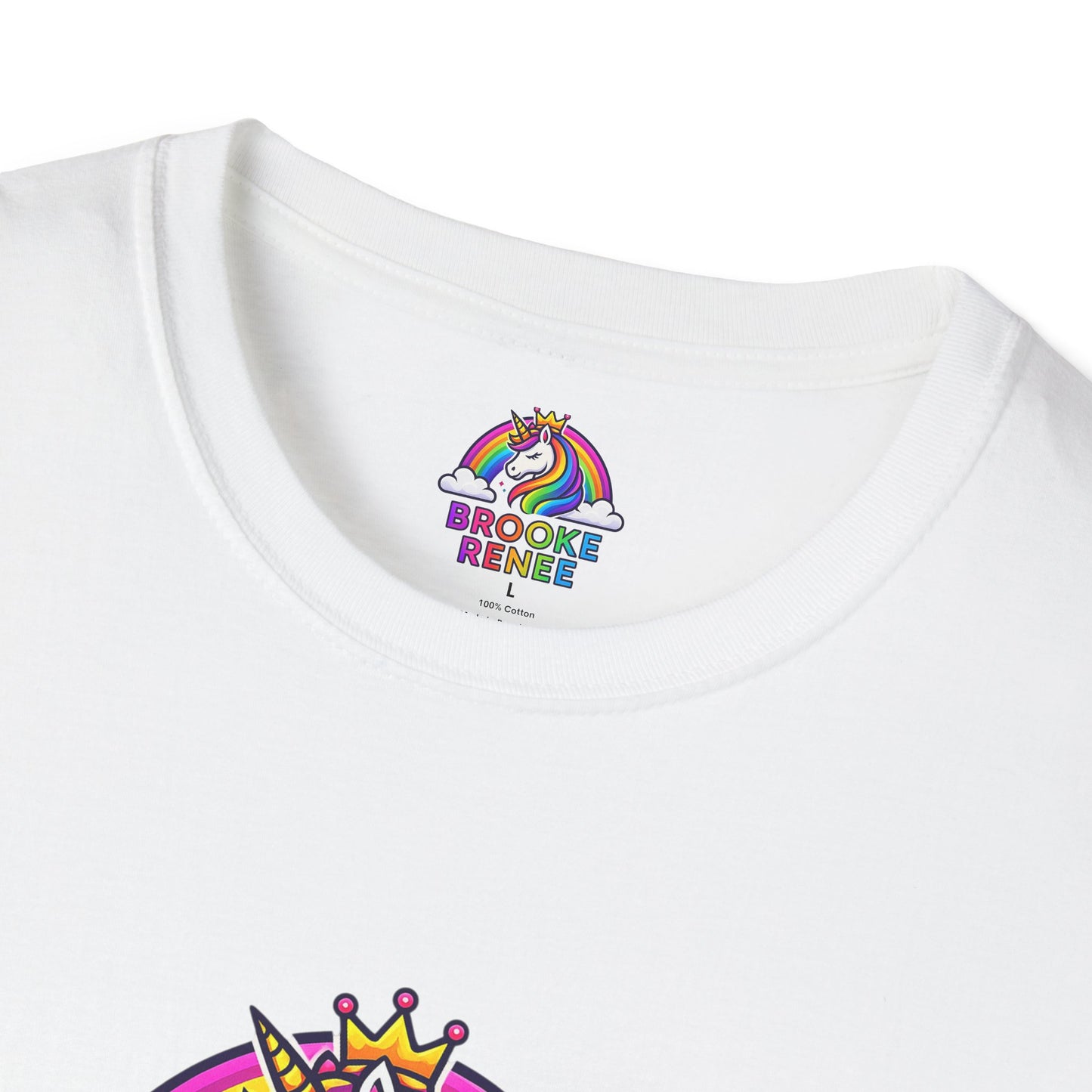 Rainbow Unicorn Crown T-Shirt | Personalized Name Brooke Renee