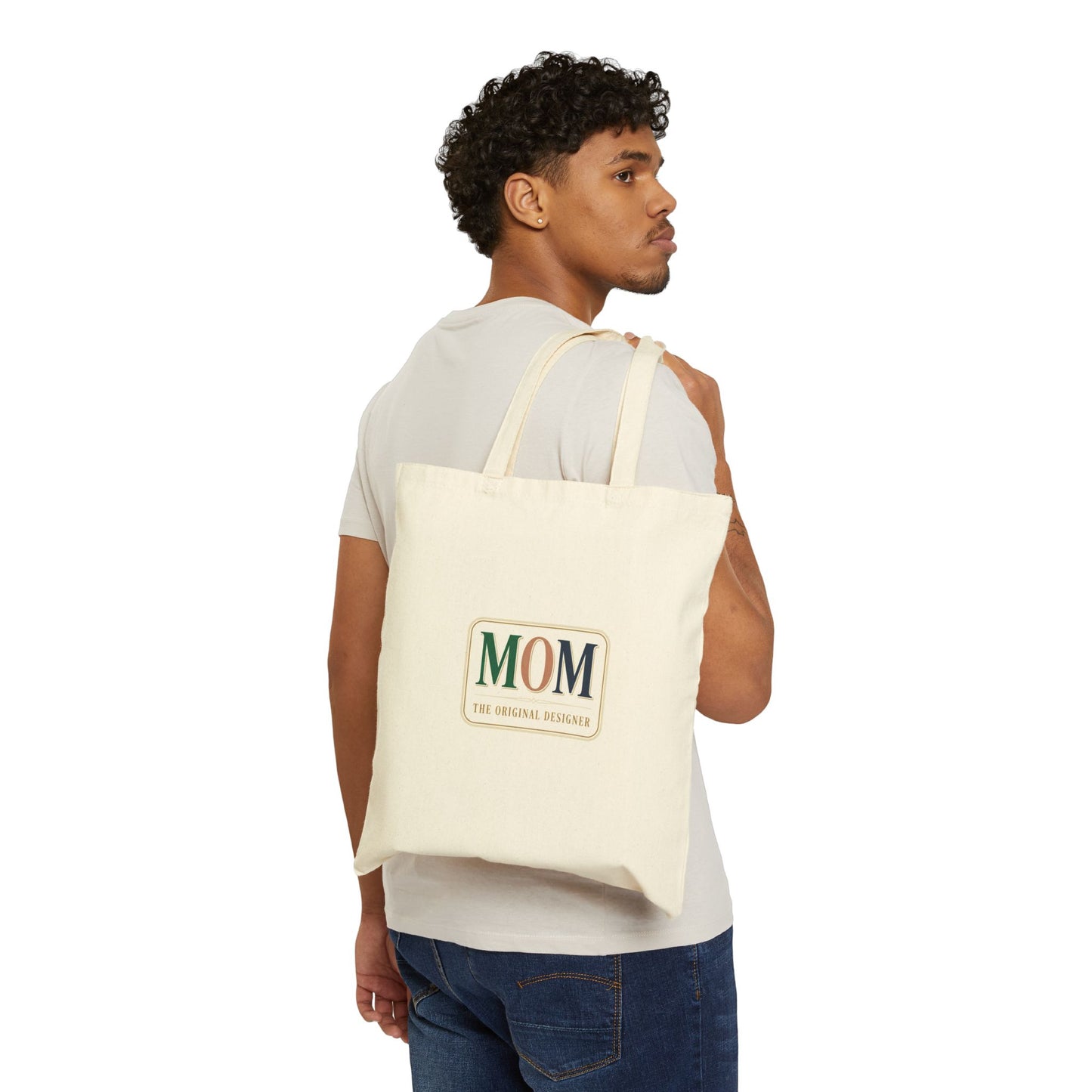 MOM retro badge Tote | minimalist mom, streetwear mom