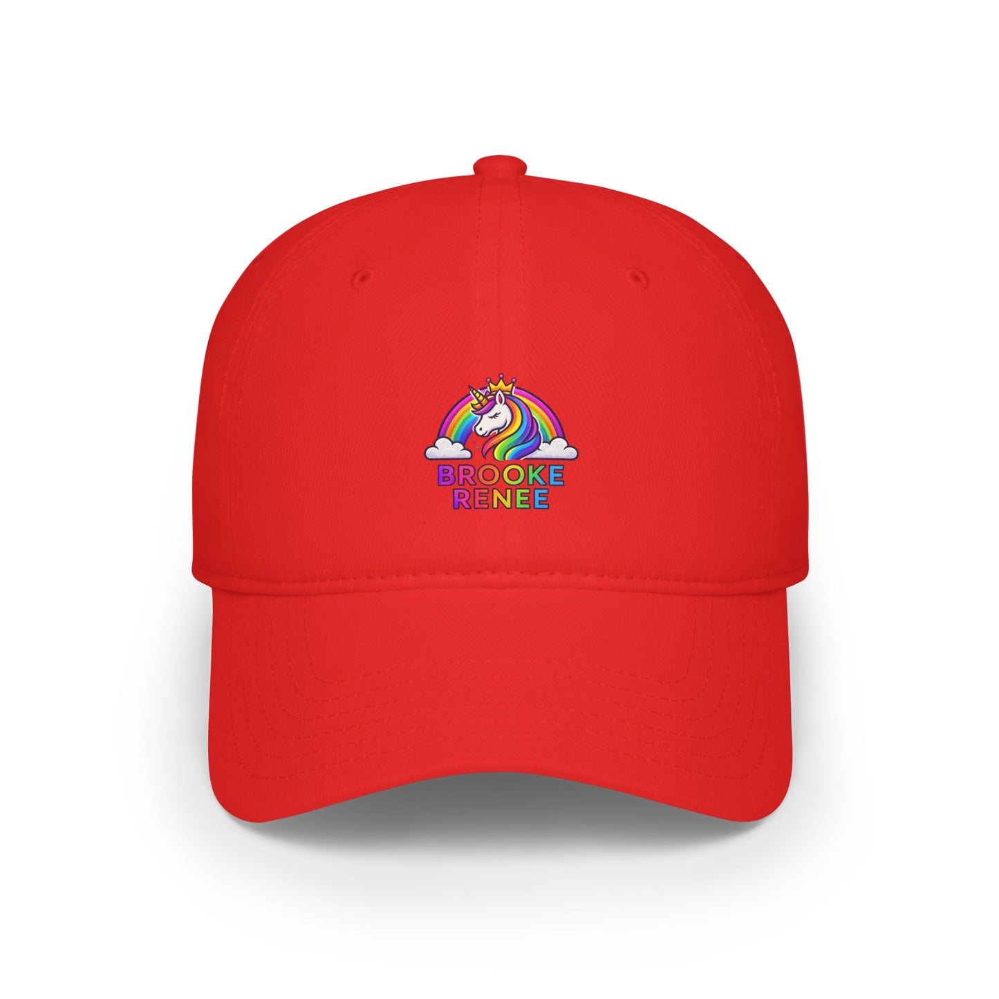 Rainbow Unicorn with Text 'Broke & Bree' Cap | Baseball Cap, Embroidered